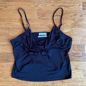 Black slouch front camisole, large